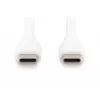 DIGITUS USB-C Silikon-Ladekabel USB-C - USB-C USB 2.0 60W - 2m Weiß