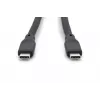 DIGITUS USB Silikon-Verbindungskabel USB-C - USB-C USB 3.2 Gen2 10G 4K 100W - 1 m schwarz