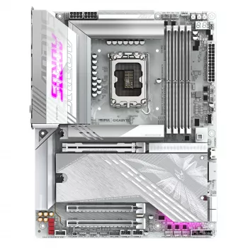 GIGABYTE Z890 AORUS ELITE X ICE Motherboard - Unterstützt Intel Core Ultra (Serie 2) CPUs, 16+1+2 Phasen VRM, bis zu 9500MHz DDR5 (OC), 1xPCIe 5.0 + 4xPCIe 4.0, Wi-Fi 7, 2.5GbE LAN, Thunderbolt 4