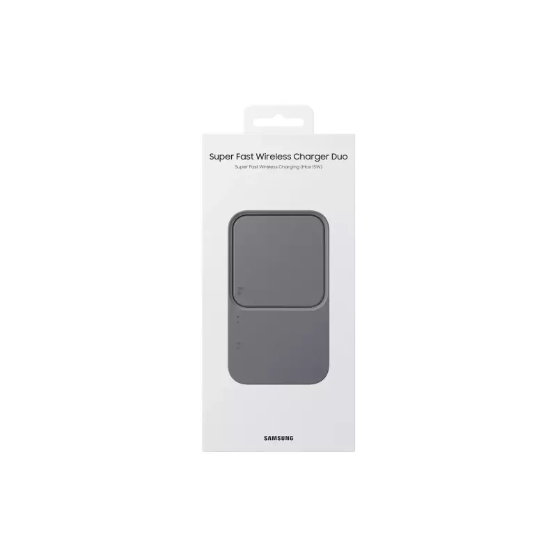 Kabelloses Ladegerät Samsung EP-P5400, 15 W, grau, USB-Ladegerät für den Innenbereich, kompatibel mit Kopfhörern, Smartphones und Smartwatches