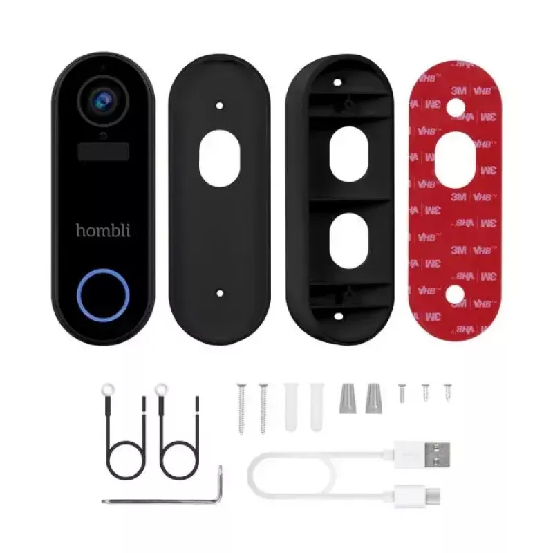 Smart Doorbell Hombli Pack Schwarz Weiß IP65 Wireless 1080p