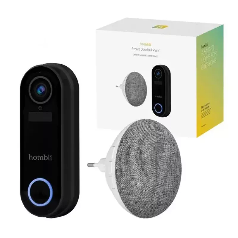 Smart Doorbell Hombli Pack Schwarz Weiß IP65 Wireless 1080p