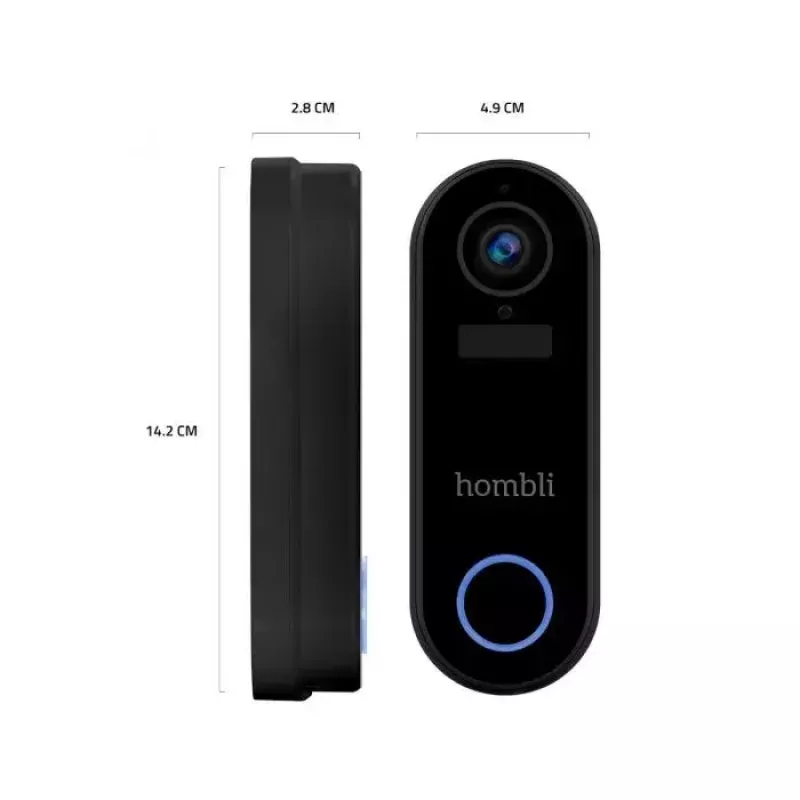 Smart Doorbell Hombli Pack Schwarz Weiß IP65 Wireless 1080p