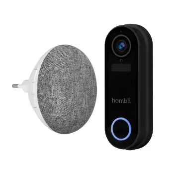 Smart Doorbell Hombli Pack Schwarz Weiß IP65 Wireless 1080p