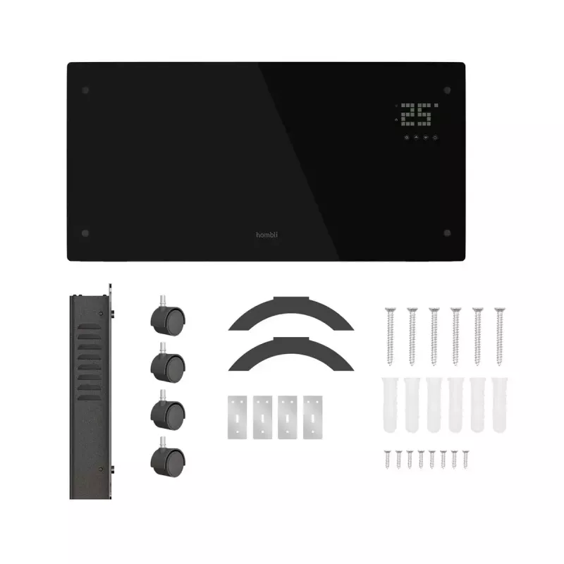Hombli HBCH-0300 Elektroheizgerät Innenbereich Schwarz 2000 W Konvektor-Elektroheizgerät