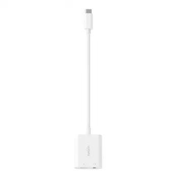 BELKIN Charge Adapter Rockstar 3,5 mm Audio + USB-C Weiß