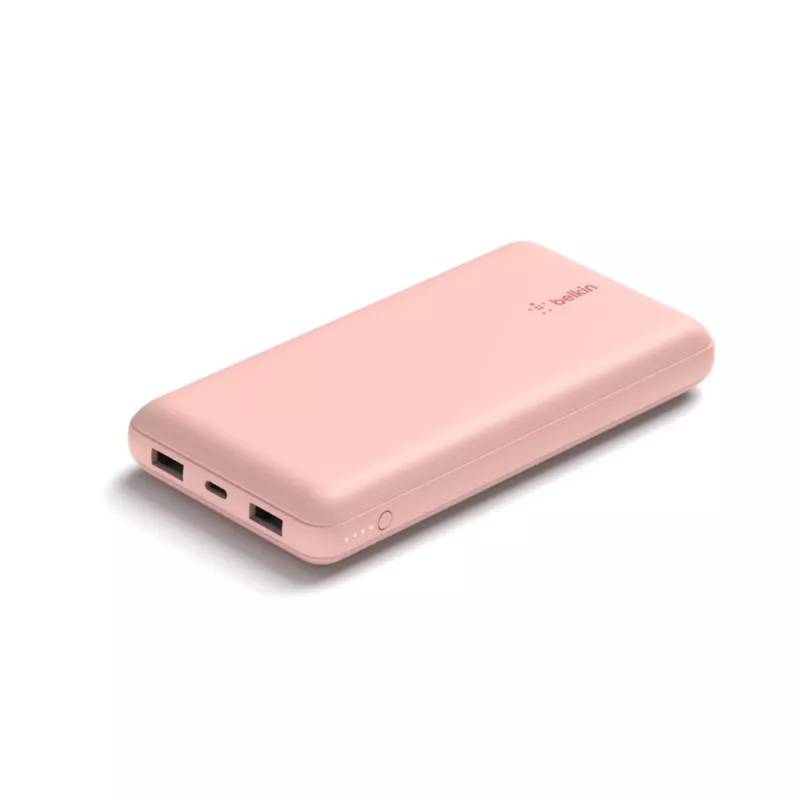 BELKIN Powerbank 20k USB-A und USB-C 15 W Pink