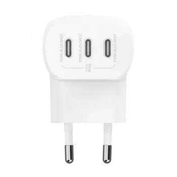 BELKIN Wandladegerät - Boostcharge - USB-C 3-Port-Ladegerät - Mit PPS 67W - Weiß