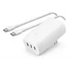 BELKIN Wandladegerät - Boostcharge - USB-C 3-Port-Ladegerät - Mit PPS 67W - Weiß