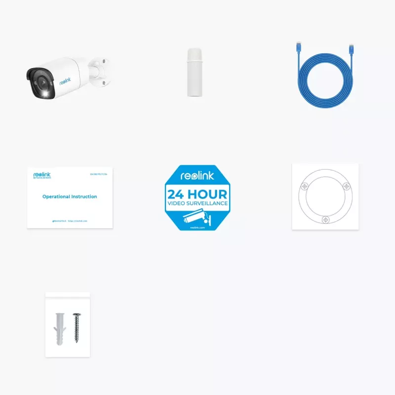 IP-Überwachungskamera Reolink P340 12MP PoE Bullet, 4512×2512, 2,8 mm, IP66, 30 m IR, PoE, 1×RJ-45