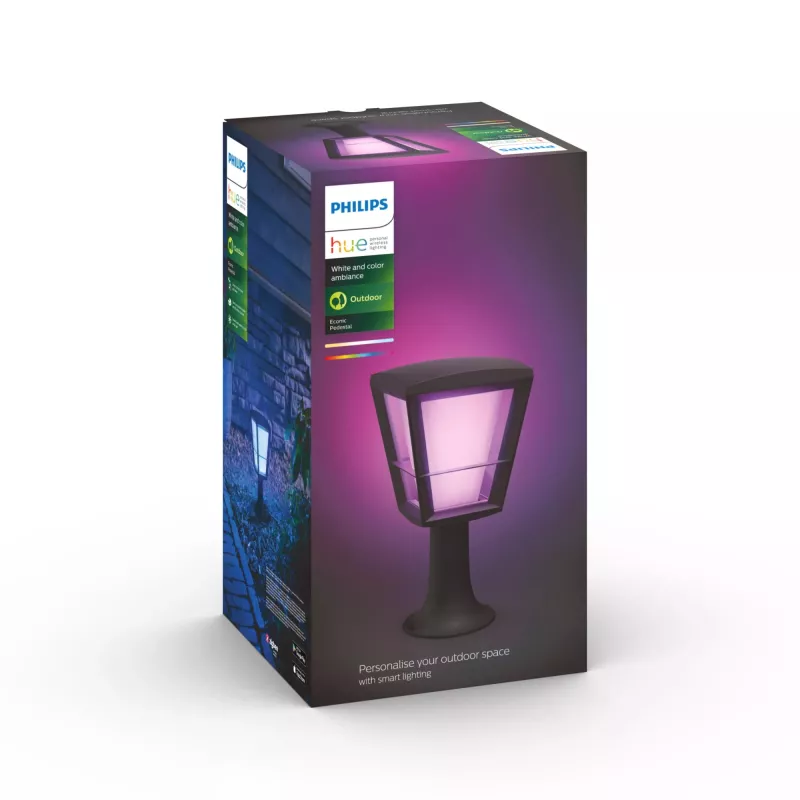 Philips Hue White and colour ambience Econic Outdoor Pedestal Light