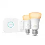 Philips Hue White Ambiance Starter-Set: 2 E27 Smart-Lampen (1100) + Dimmschalter
