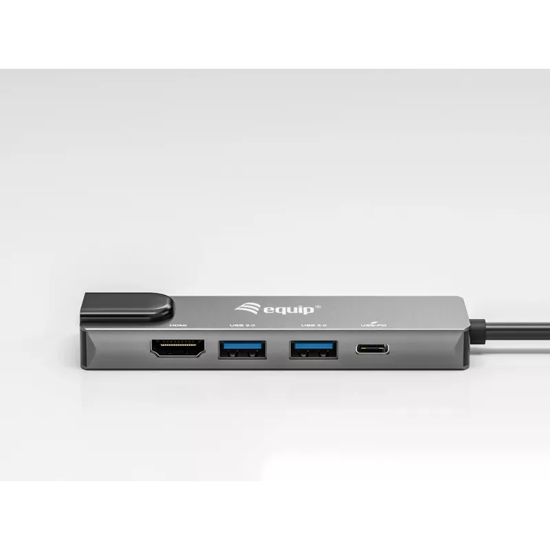 Equip USB-C 5-in-1 Multifunktionsadapter, HDMI, Gigabit-LAN, USB 3.2 Gen1, 100W USB PD