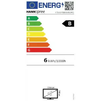 Hannspree HT161HNB Computermonitor 39,6 cm (15,6 Zoll) 1366 x 768 Pixel HD LED Touchscreen Tisch Schwarz