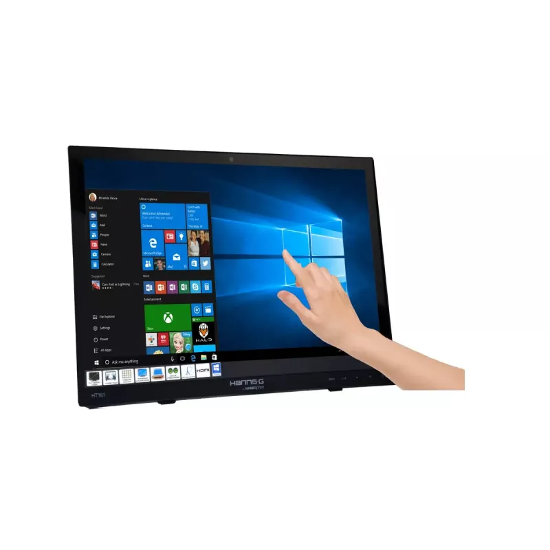 Hannspree HT161HNB Computermonitor 39,6 cm (15,6 Zoll) 1366 x 768 Pixel HD LED Touchscreen Tisch Schwarz
