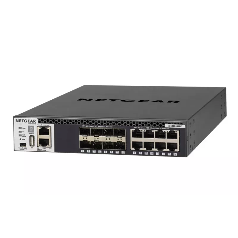 NETGEAR M4300-8X8F Managed L3 10G Ethernet (100/1000/10000) 1U Schwarz