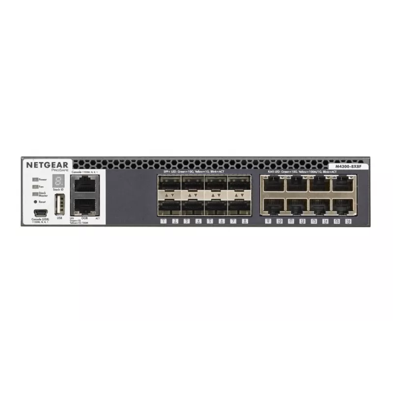 NETGEAR M4300-8X8F Managed L3 10G Ethernet (100/1000/10000) 1U Schwarz