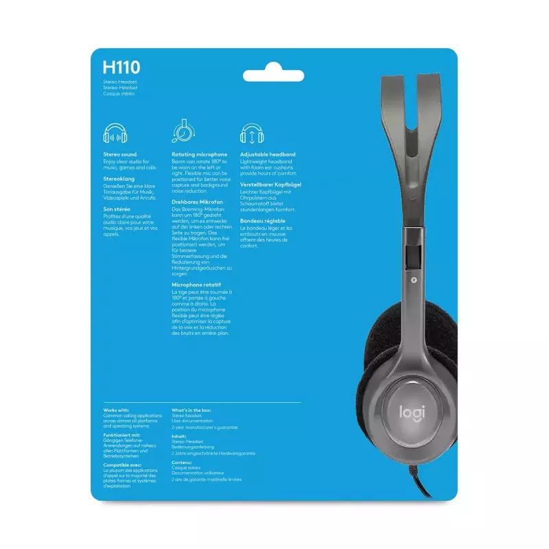 LOGITECH H110 – 3,5 mm – Stereo-Headset