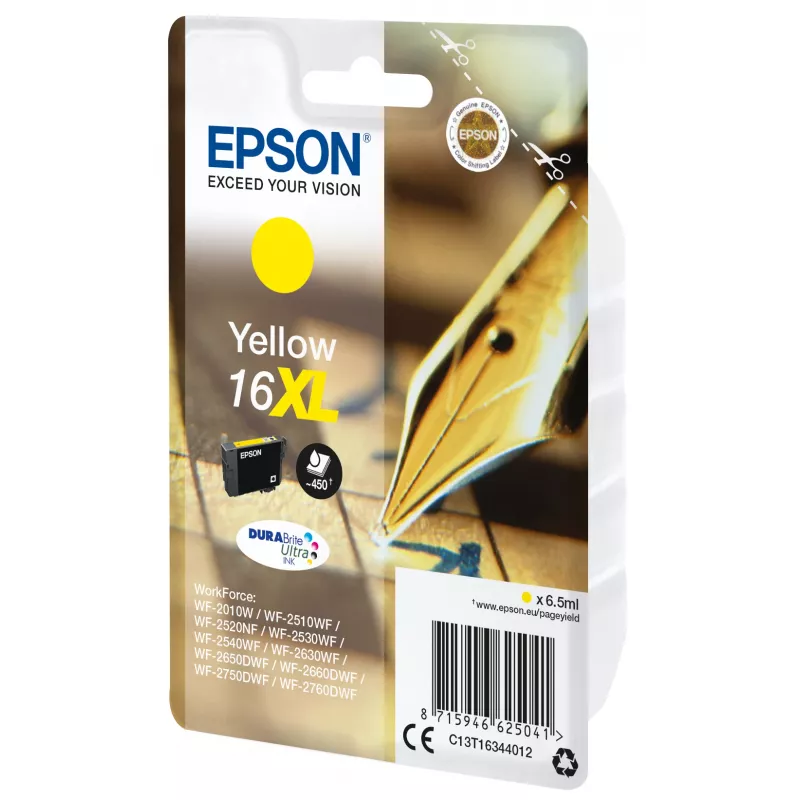 Epson Stift und Kreuzworträtsel Einzelpack Gelb 16XL DURABrite Ultra Tinte