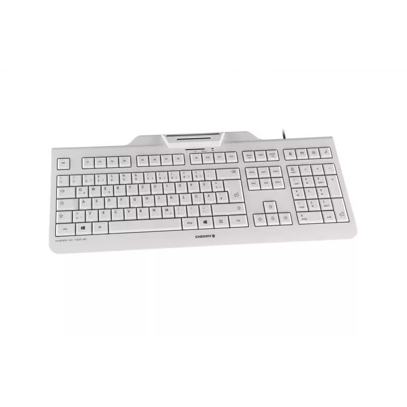 CHERRY KC 1000 SC Office USB QWERTZ Deutsch Grau Tastatur
