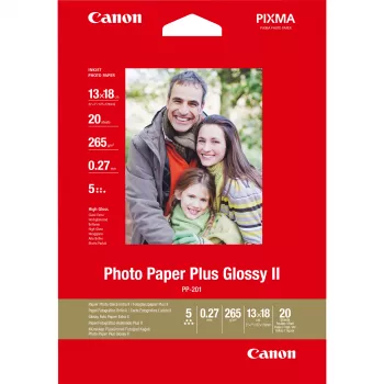 Canon PP-201 Glossy II Fotopapier Plus 5x7 Zoll – 20 Blatt