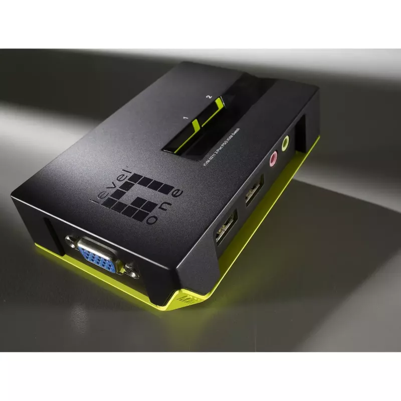 LevelOne 2-Port USB VGA KVM Switch, Audio-Unterstützung