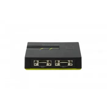 LevelOne 2-Port USB VGA KVM Switch, 2048 x 1536 Pixel, Schwarz, Grün