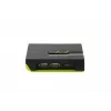LevelOne 2-Port USB VGA KVM Switch, 2048 x 1536 Pixel, Schwarz, Grün