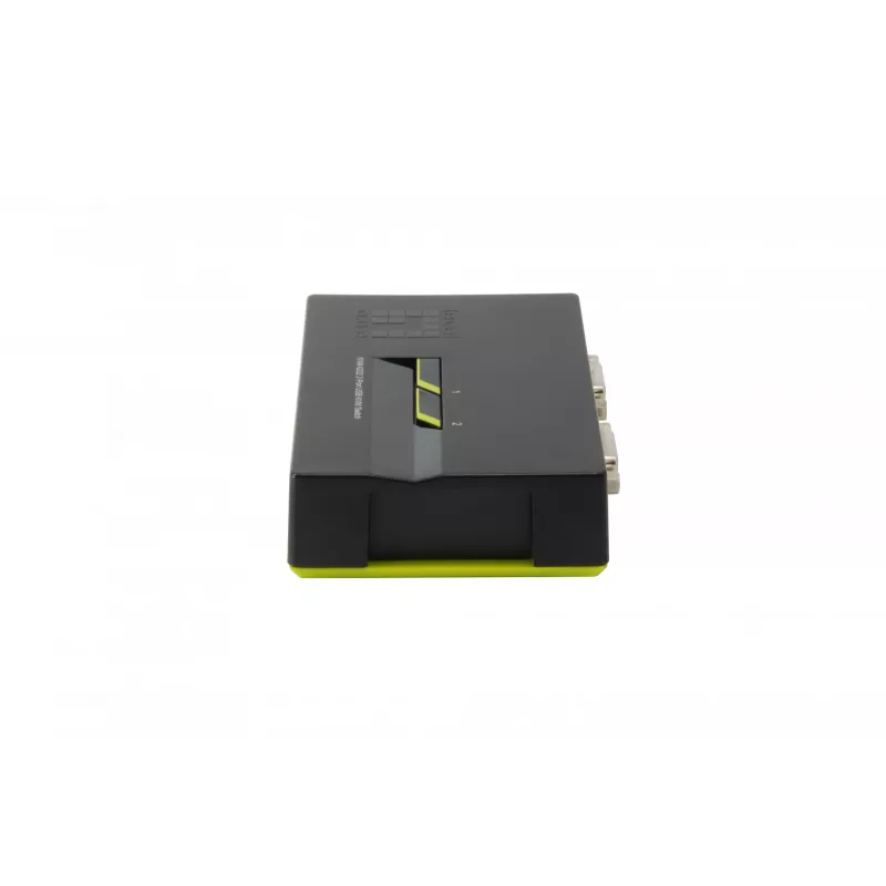 LevelOne 2-Port USB VGA KVM Switch, 2048 x 1536 Pixel, Schwarz, Grün