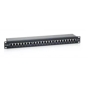 Equip 24-Port Cat.6 geschirmtes Patchpanel, Schwarz