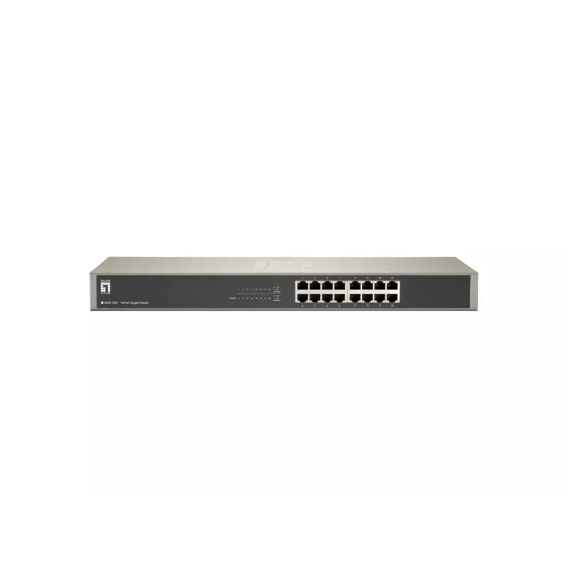LevelOne 16-Port Gigabit Switch, Unmanaged, Gigabit Ethernet (10/100/1000), Vollduplex, Rack-Montage