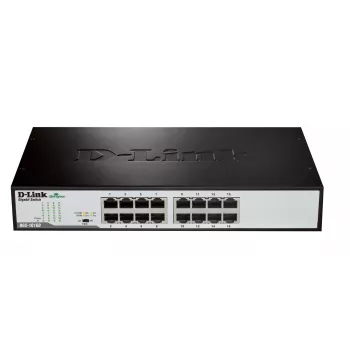 D-Link DGS-1016D/E Netzwerk-Switch Unmanaged Schwarz, Metall
