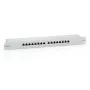 Equip 16-Port Cat.6 Shielded Patch Panel, Hellgrau, RJ-45, Gold, Cat6, Rackmontage, 1U, Grau