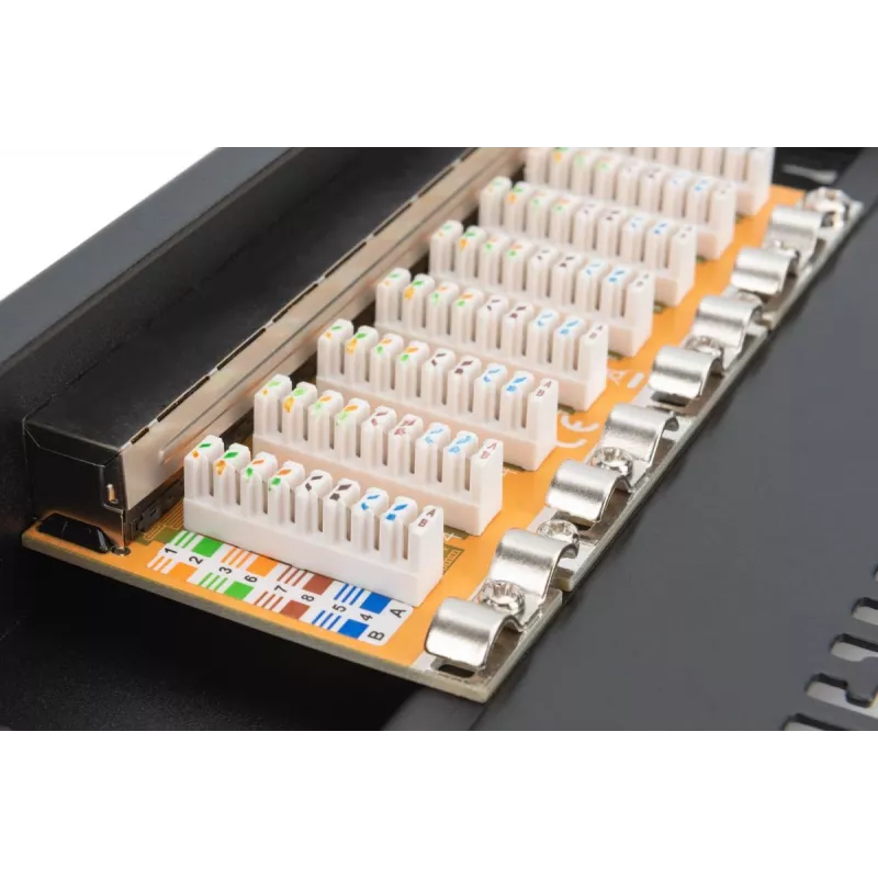 DIGITUS Patchpanel CAT6 8-Port geschirmt Schwarz 10in