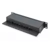 DIGITUS Patchpanel CAT6 8-Port geschirmt Schwarz 10in
