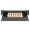DIGITUS Patchpanel CAT6 8-Port geschirmt Schwarz 10in