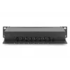 DIGITUS Patchpanel CAT6 8-Port geschirmt Schwarz 10in