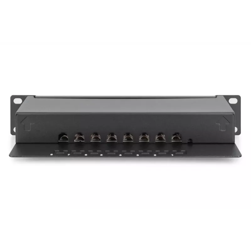 DIGITUS Patchpanel CAT6 8-Port geschirmt Schwarz 10in
