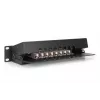 DIGITUS Patchpanel CAT6 8-Port geschirmt Schwarz 10in