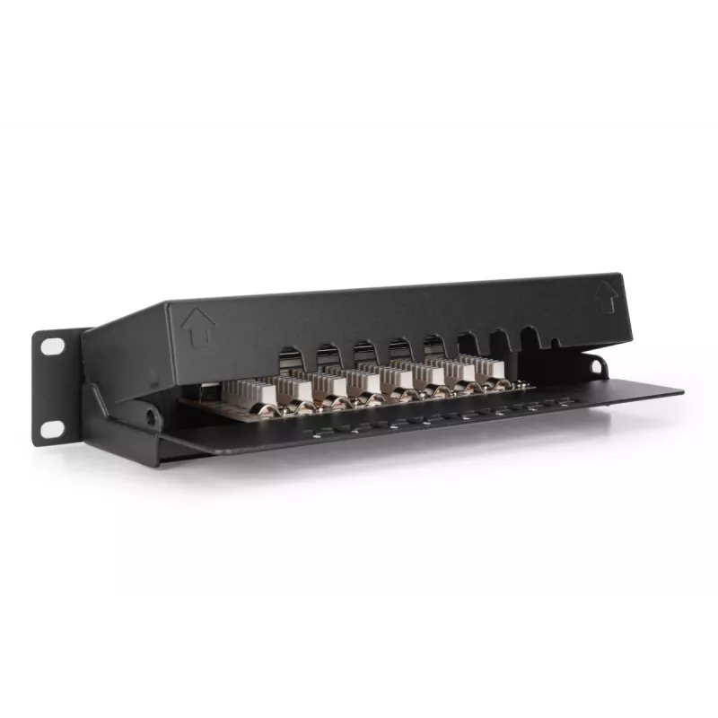 DIGITUS Patchpanel CAT6 8-Port geschirmt Schwarz 10in