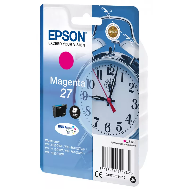 Epson Alarm clock Einzelpackung Magenta 27 DURABrite Ultra Ink