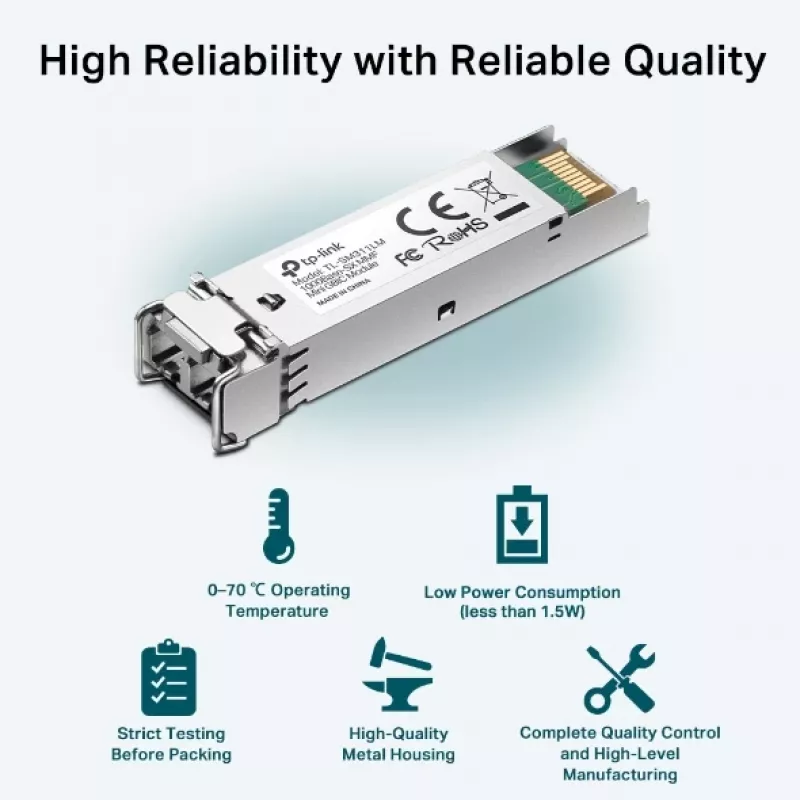 TP-Link SFP 1000BASE-SX LC MiniGBIC Mm, Glasfaser, 1250 Mbit/s, mini-GBIC/SFP, LC (UPC), 50/125,62.5/125 µm, 550 m