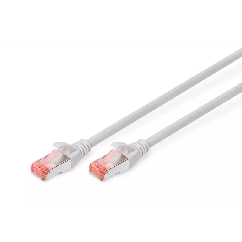 DIGITUS Patchkabel - CAT6 - S/FTP - Rastnasenschutz - Cu - 5m - grau