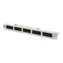 DIGITUS CAT 3 ISDN Patch Panel, ungeschirmt 50-Port RJ45, 8P4C, LSA, 1U, Rackmontage, Farbe grau RAL 7035