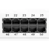 DIGITUS CAT 3 ISDN Patch Panel, ungeschirmt 50-Port RJ45, 8P4C, LSA, 1U, Rackmontage, Farbe grau RAL 7035