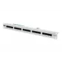 DIGITUS CAT 3 ISDN Patch Panel, ungeschirmt, 25-Port RJ45, 8P4C, LSA, 1U, Rackmontage, Farbe grau RAL 7035