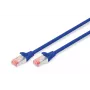 DIGITUS Patchkabel - CAT6 - S/FTP - Rastnasenschutz - Cu - 50 cm - blau