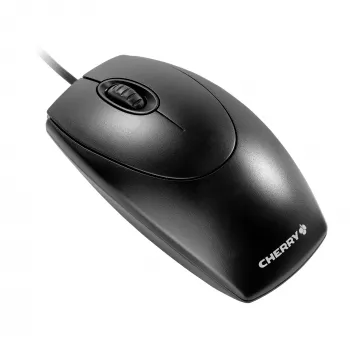CHERRY WHEELMaus OPTICAL Kabel-Maus, Schwarz, PS2/USB