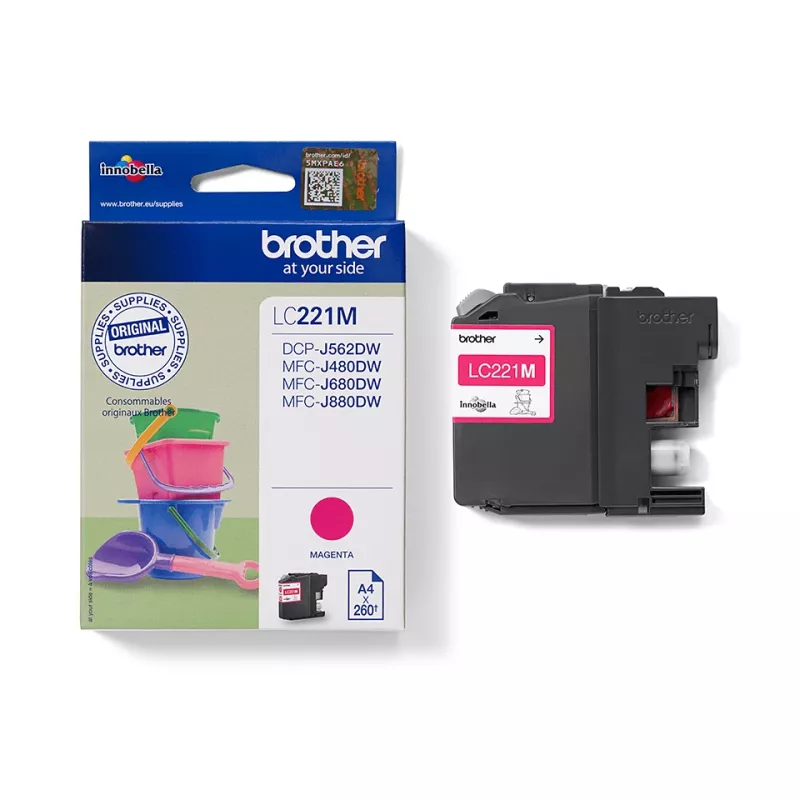 Cartridge Brother LC-221M Red Ink 260 Seiten DCPJ562DW MFCJ480DW