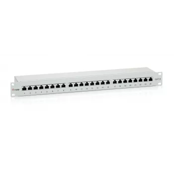 Equip 24-Port Cat.6 geschirmtes Patchpanel, hellgrau